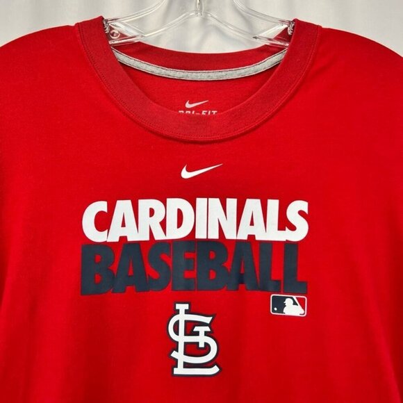 St. Louis Cardinals Nike T-Shirt Women's M Multicolor Crew Short Sleeve Dri Fit - Picture 5 of 10